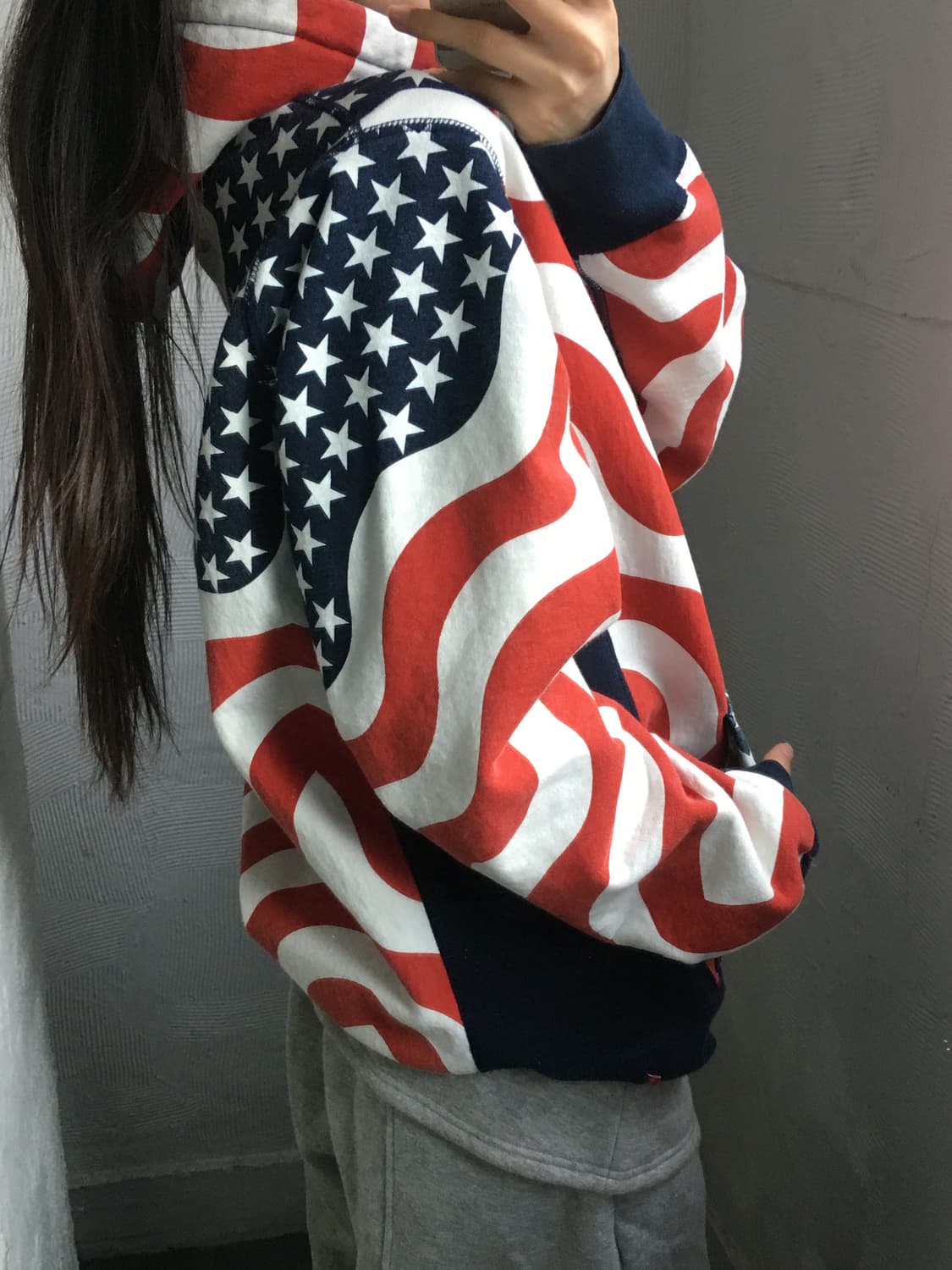 Supreme 슈프림 14FW 박스 로고 성조기 풀 오버 후드티 상품이미지2