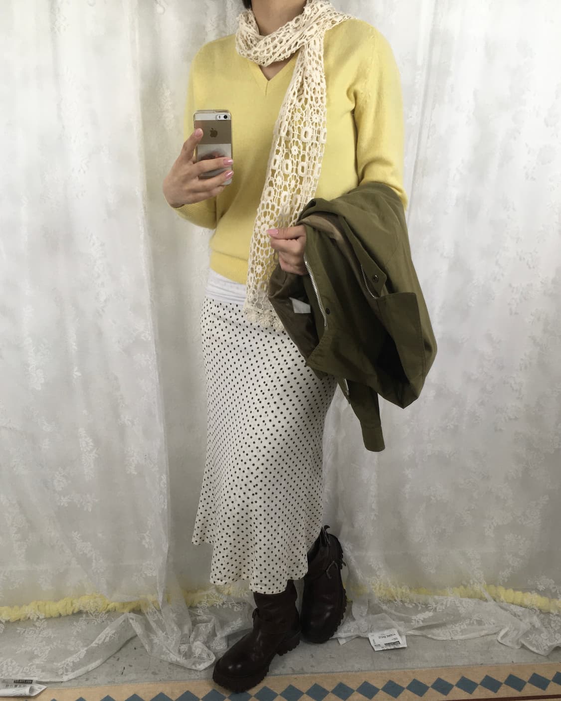 Floral Crochet Lace Scarf 상품이미지6