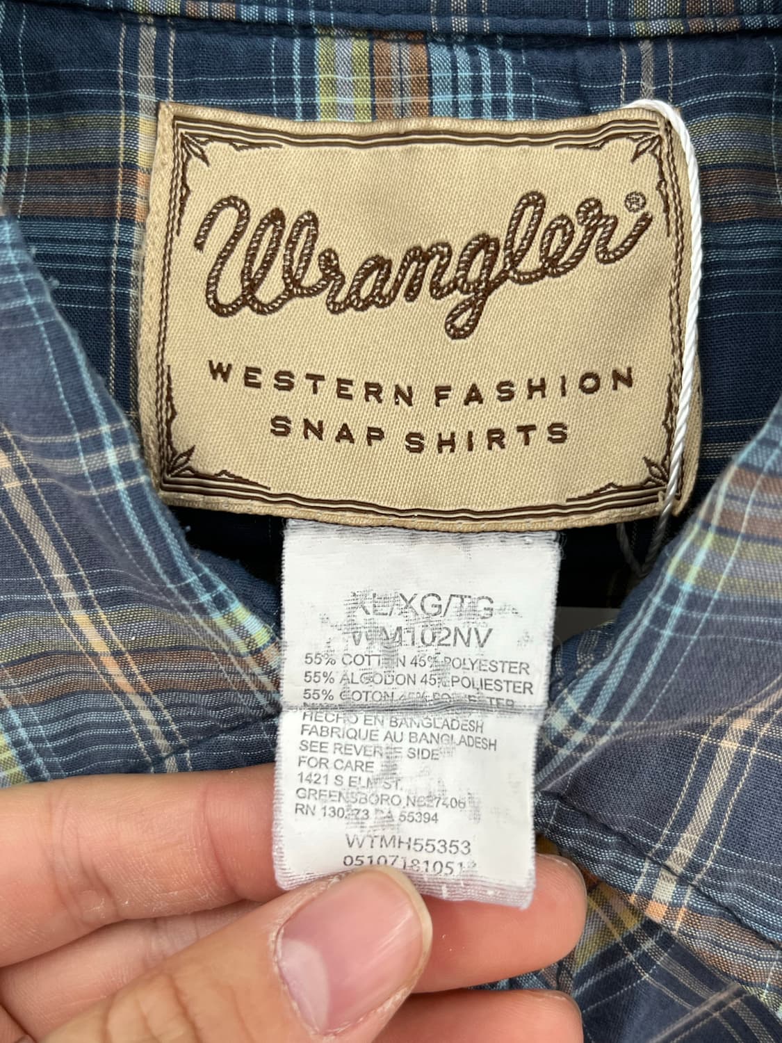 랭글러 웨스턴 체크 셔츠 상품이미지8