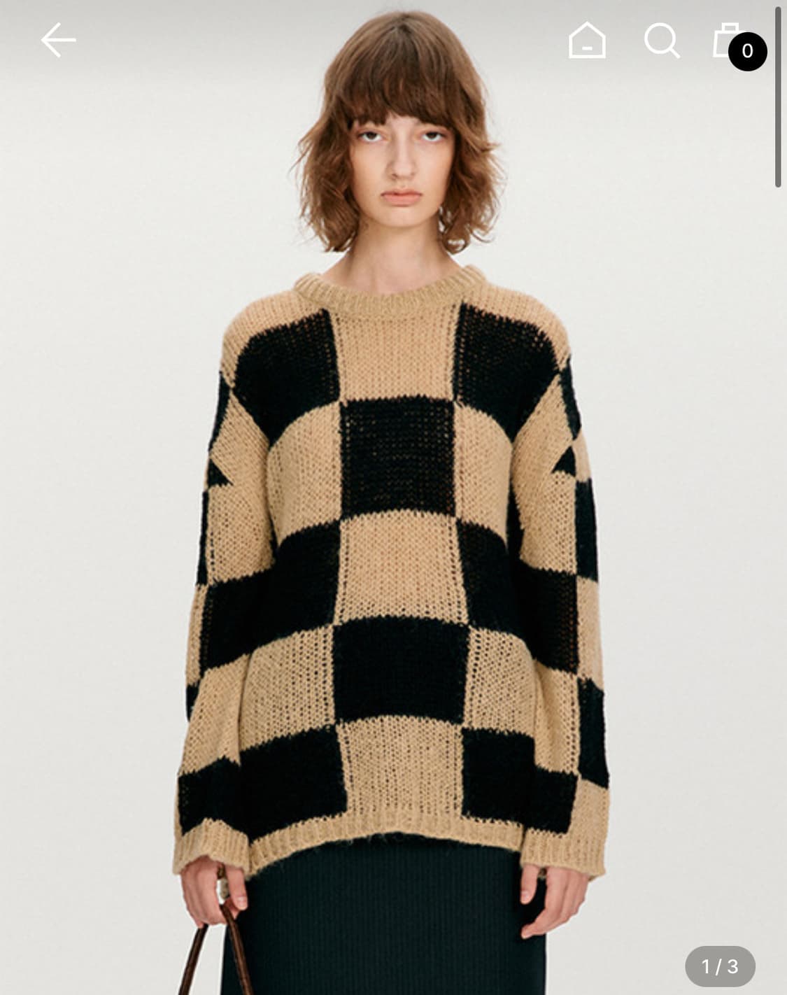 더오픈 체커보드 니트 open yy 오픈와이와이 상품이미지1