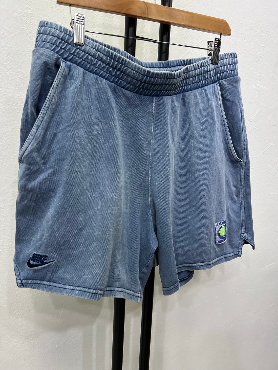 정품) 나이키 블루 워싱 반바지 L 상품이미지2