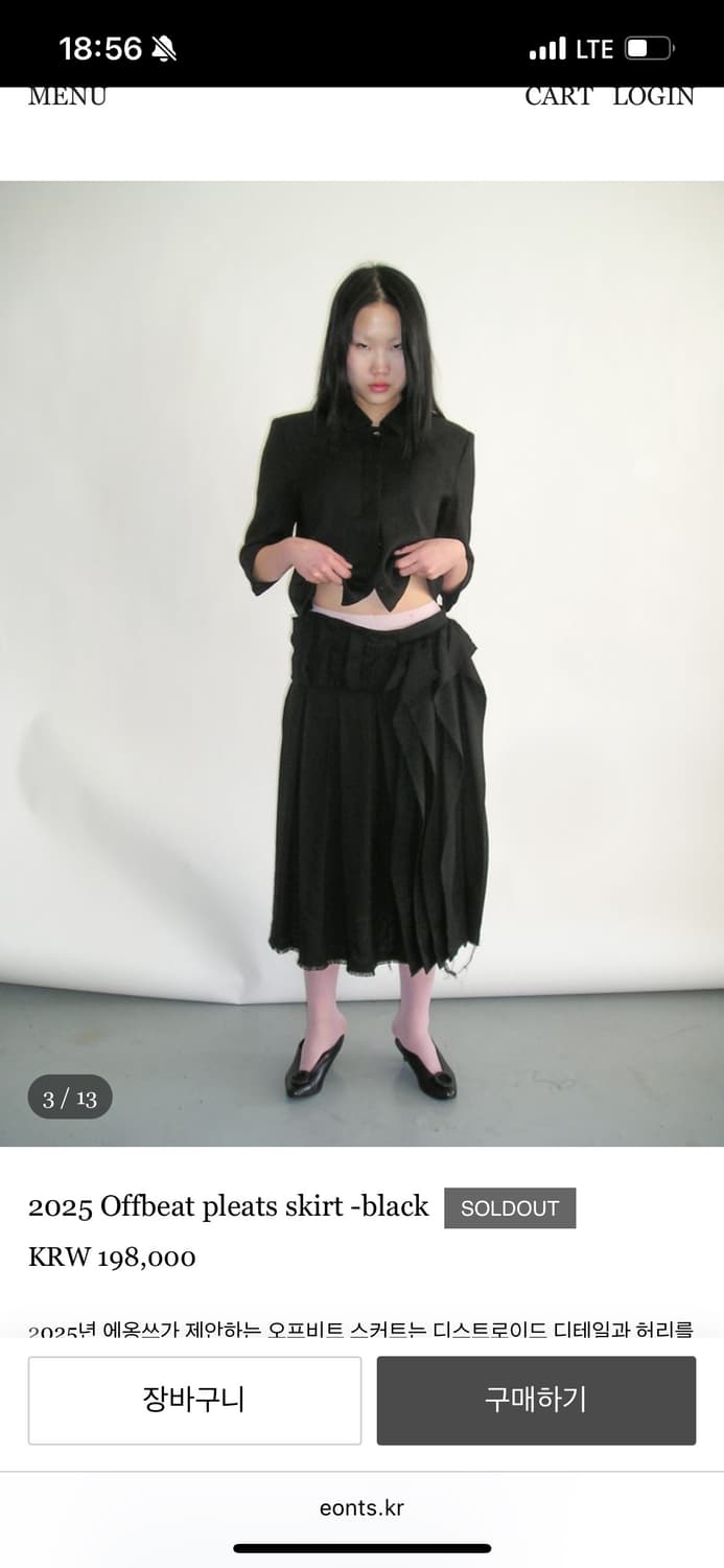 Eonts 2025 offbeat skirt 1size 상품이미지2