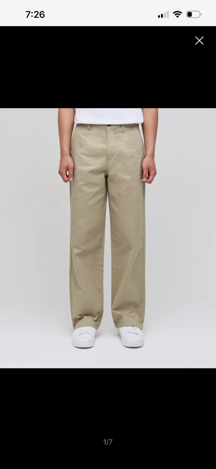 무신사 스탠다드 와이드 치노 팬츠 베이지 상품이미지1