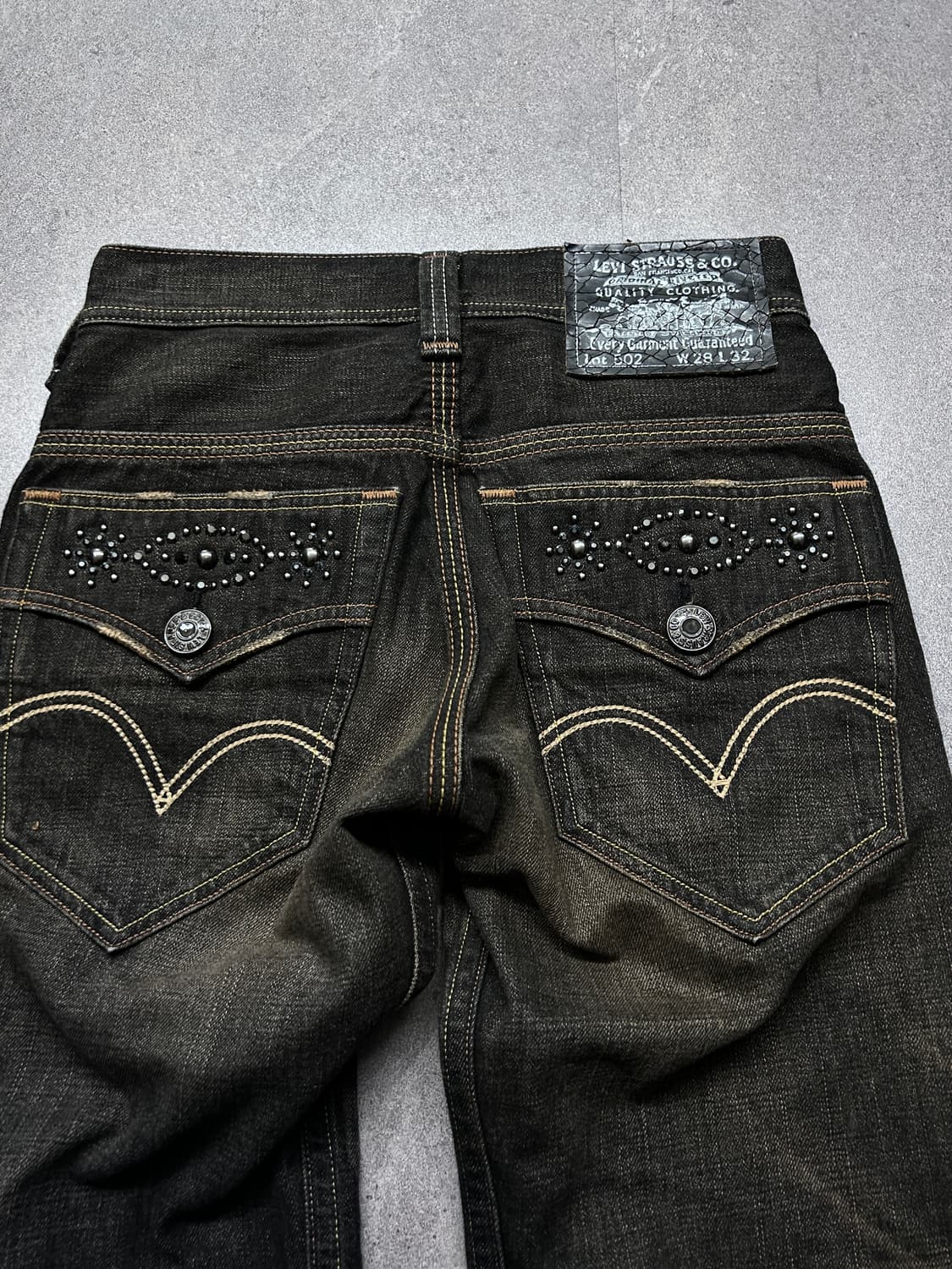 리바이스 502 잼스톤 워싱 스모키 데님 팬츠 상품이미지7