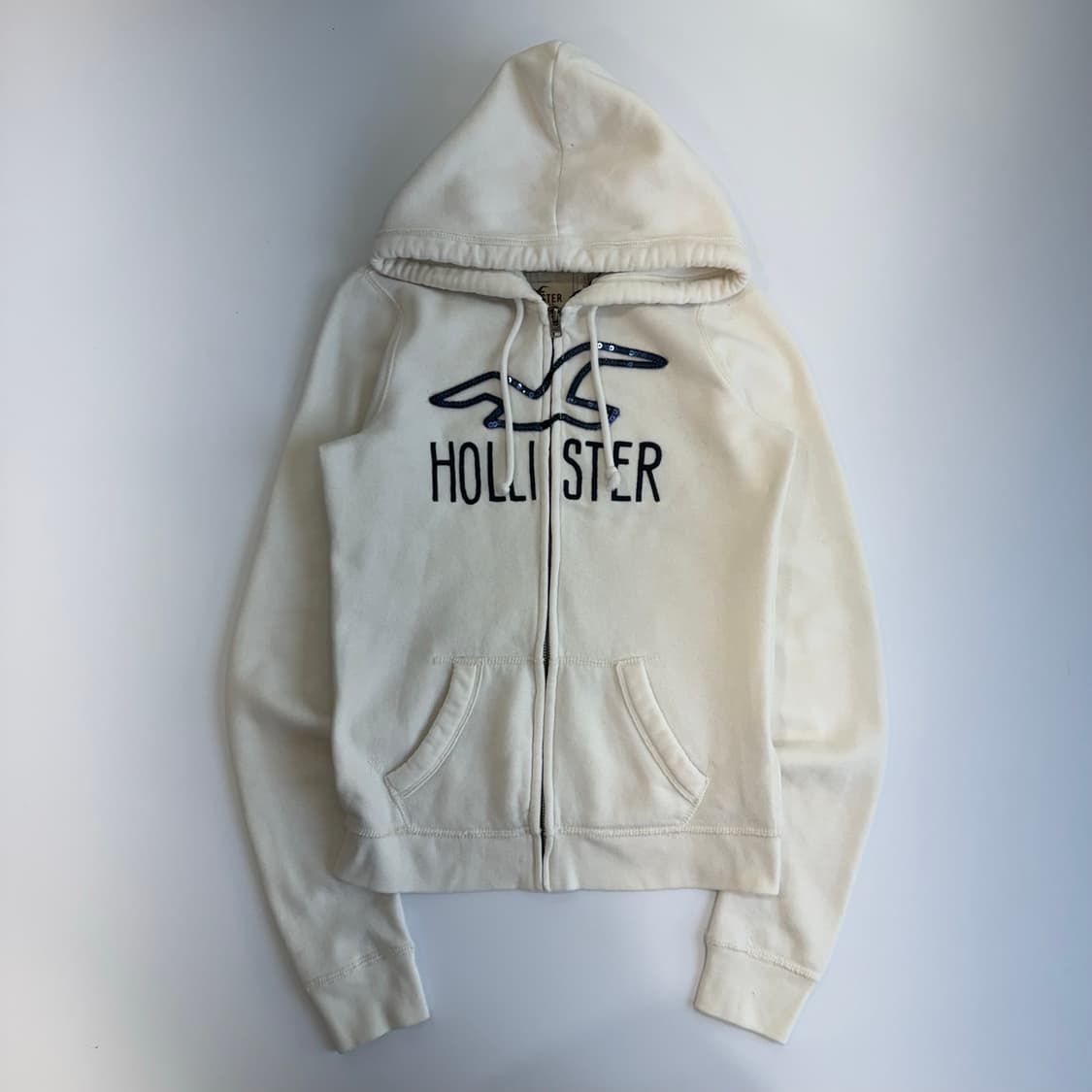 Hollister 홀리스터 스펠아웃로고 아이보리 후드집업  상품이미지3