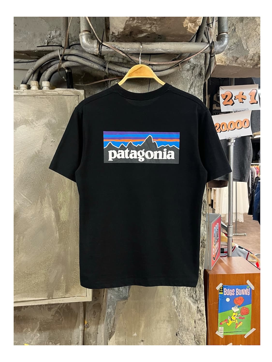 파타고니아 반팔티 블랙 M #csz4046 상품이미지1