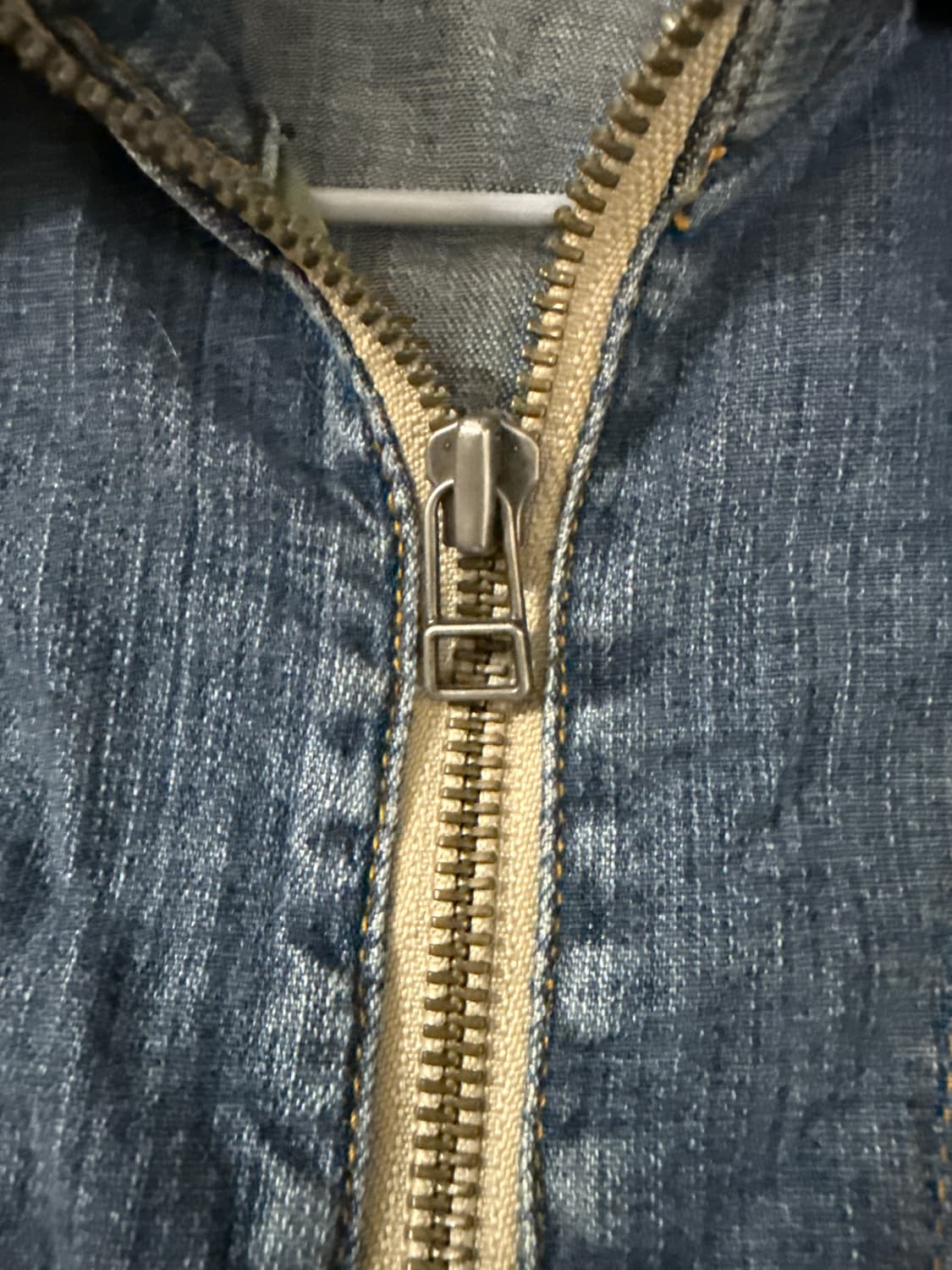 AVIREX 카키색 나일론패치 중청 데님 반팔 셔츠 집업 자켓 상품이미지7