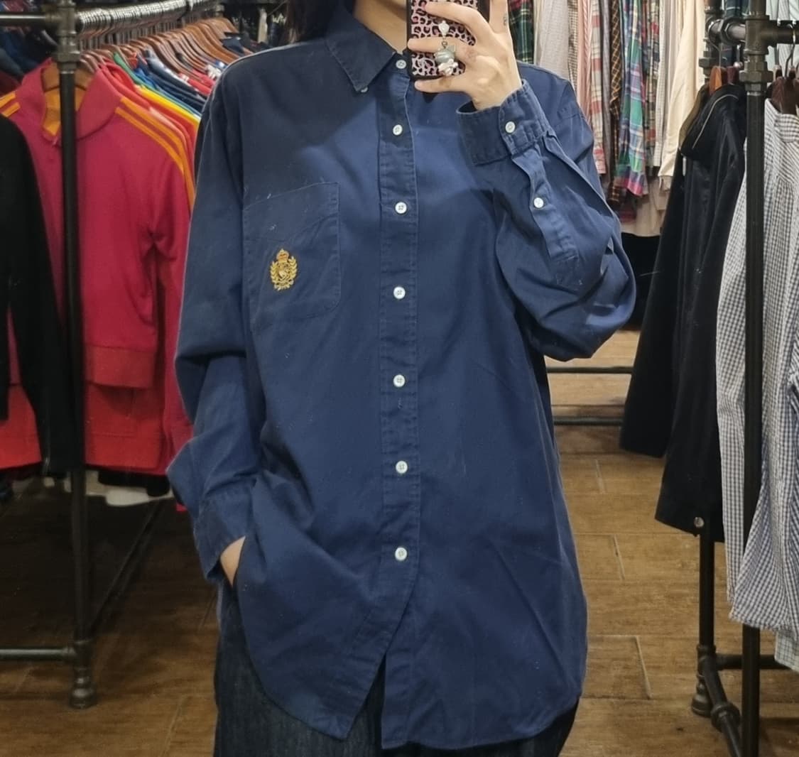 [Hi] polo 폴로 긴팔 셔츠 네이비 상품이미지2