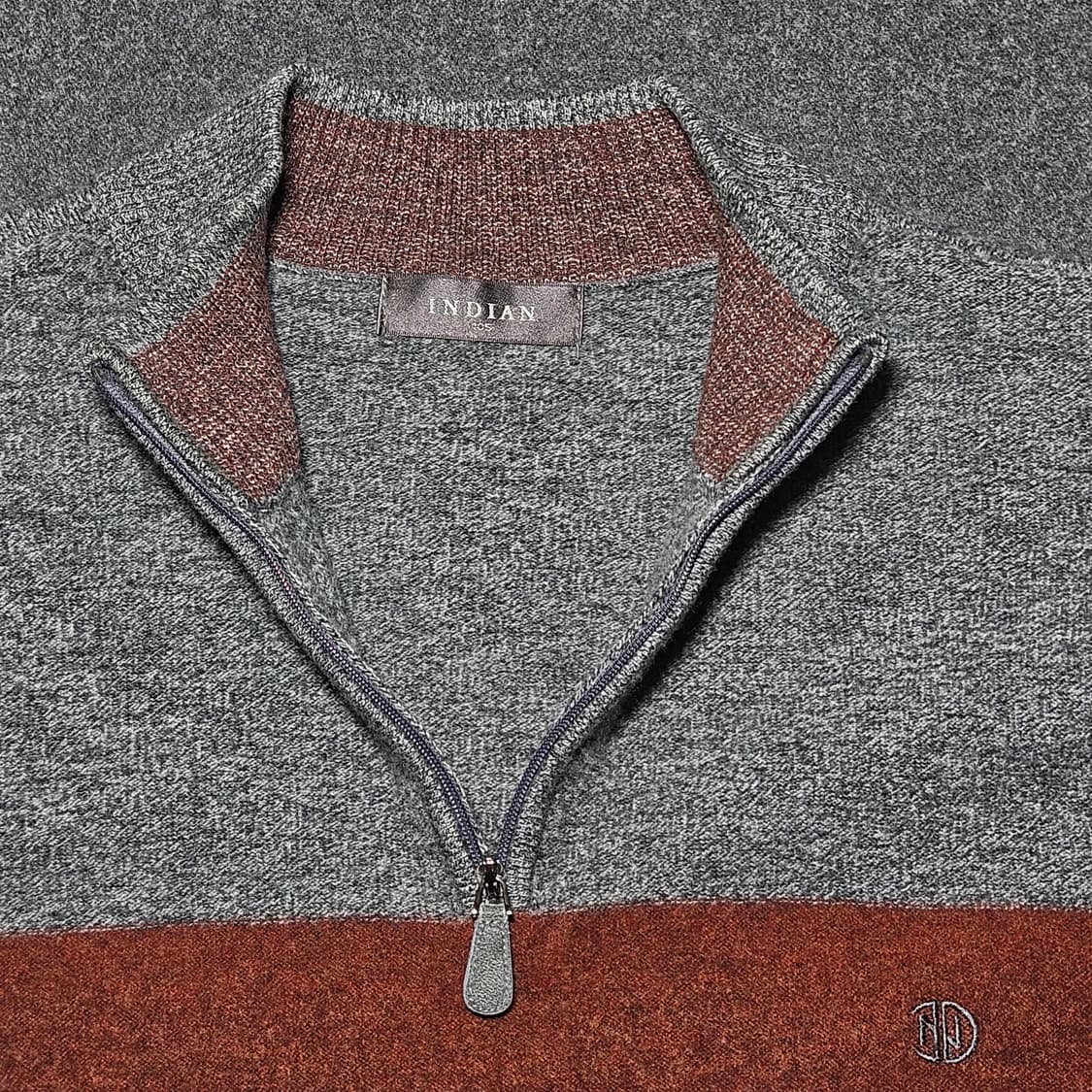 인디안 반집업 니트 105 실측 100 상품이미지3