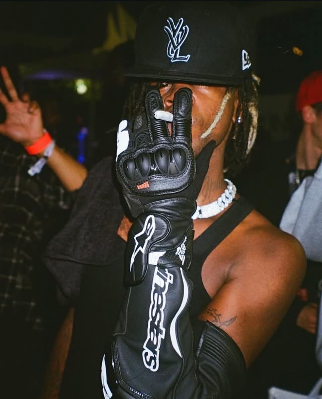 YVL HAT 7 1/2 White trim On Black 상품이미지3