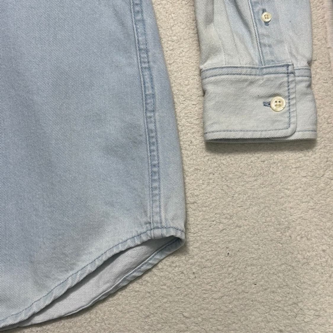 COVERNAT C로고 데님셔츠 라이트 블루 S 상품이미지4