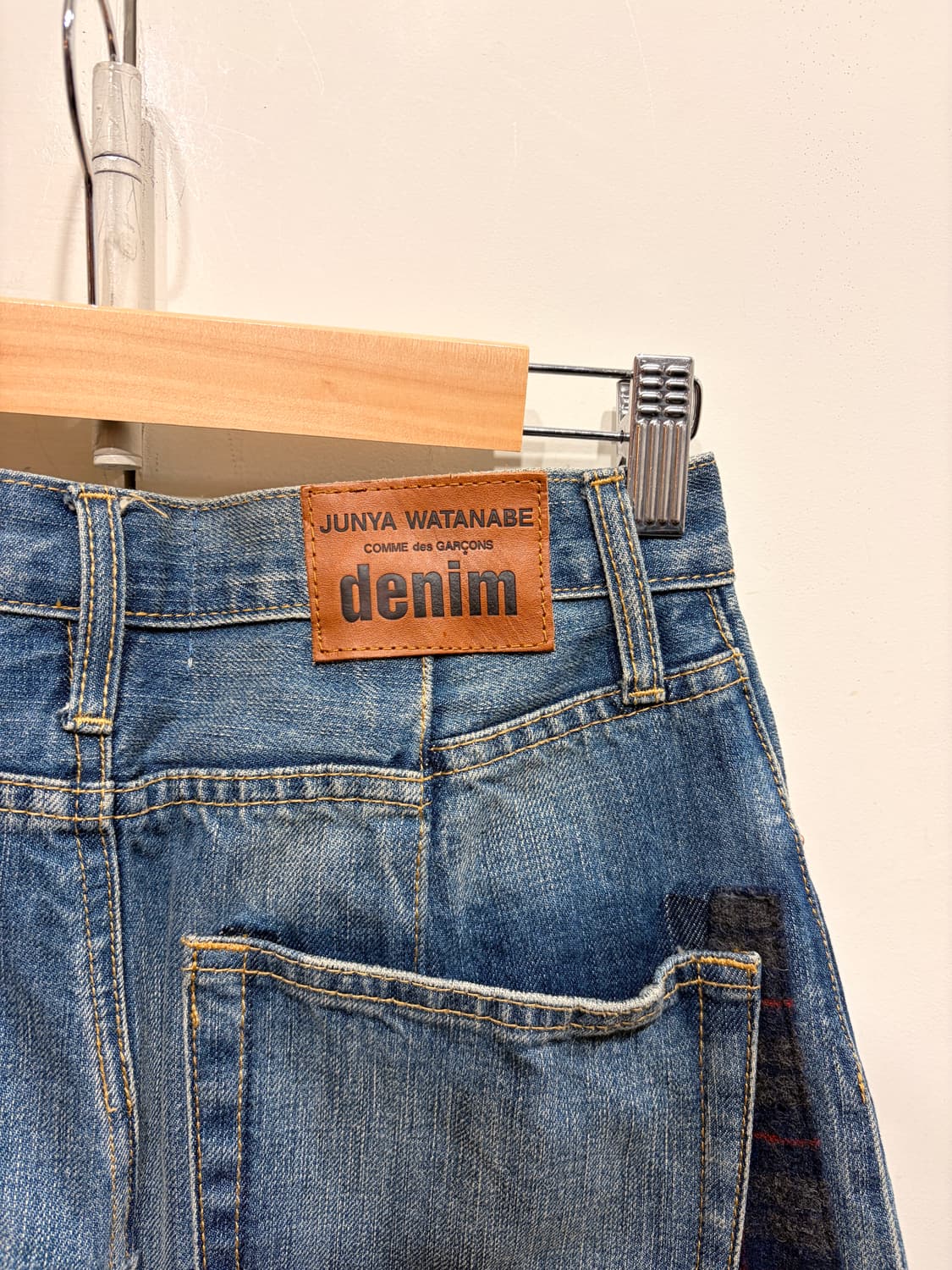 준야와타나베 패치워크 데님 스커트 상품이미지5