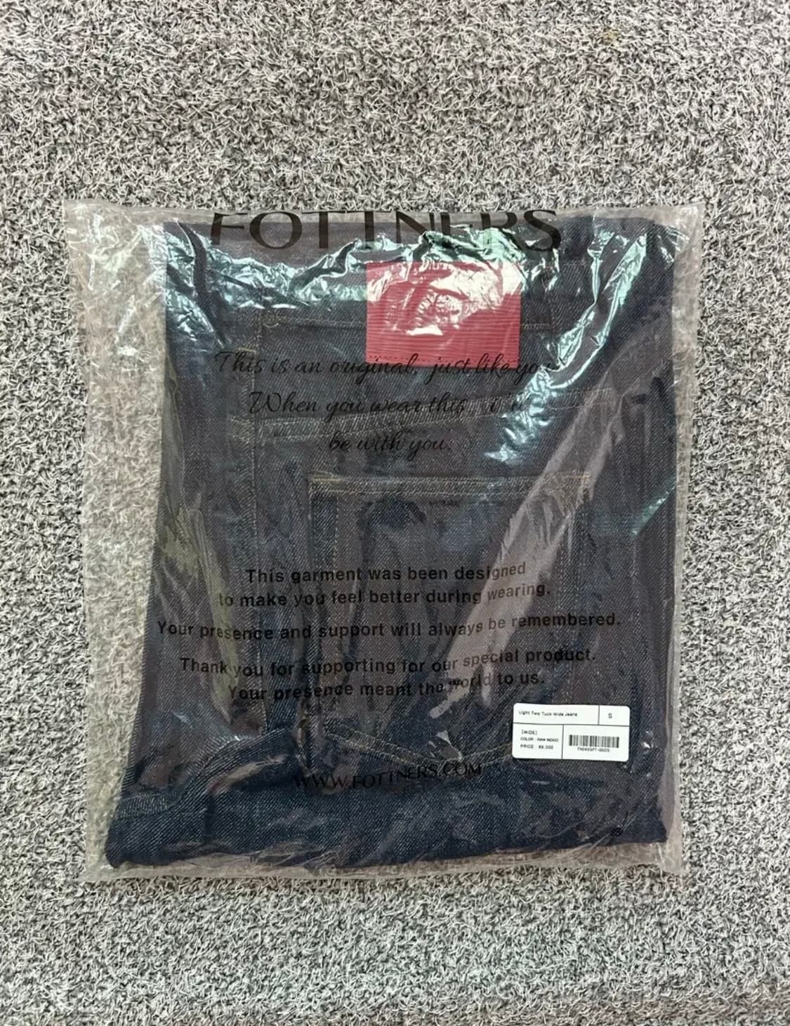 [새상품] 포트너스 라이트 투 턱 와이드 진 (로우 인디고)Ssize 상품이미지4