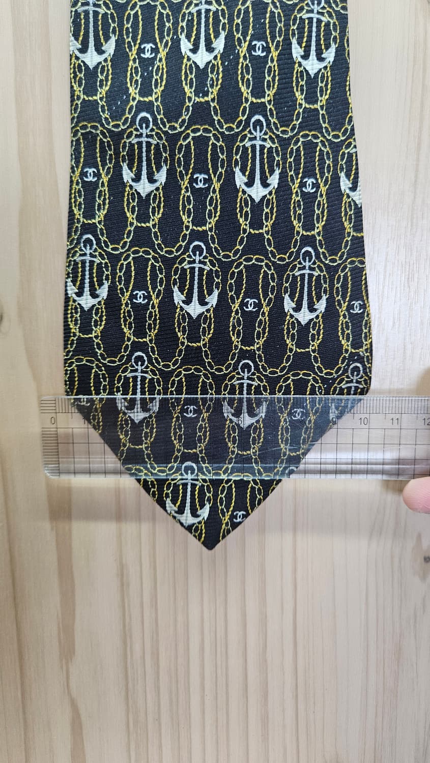 [단종/초희귀] 샤넬 빈티지 마린 앵커 넥타이/10cm 초광폭/상태 최상 상품이미지9