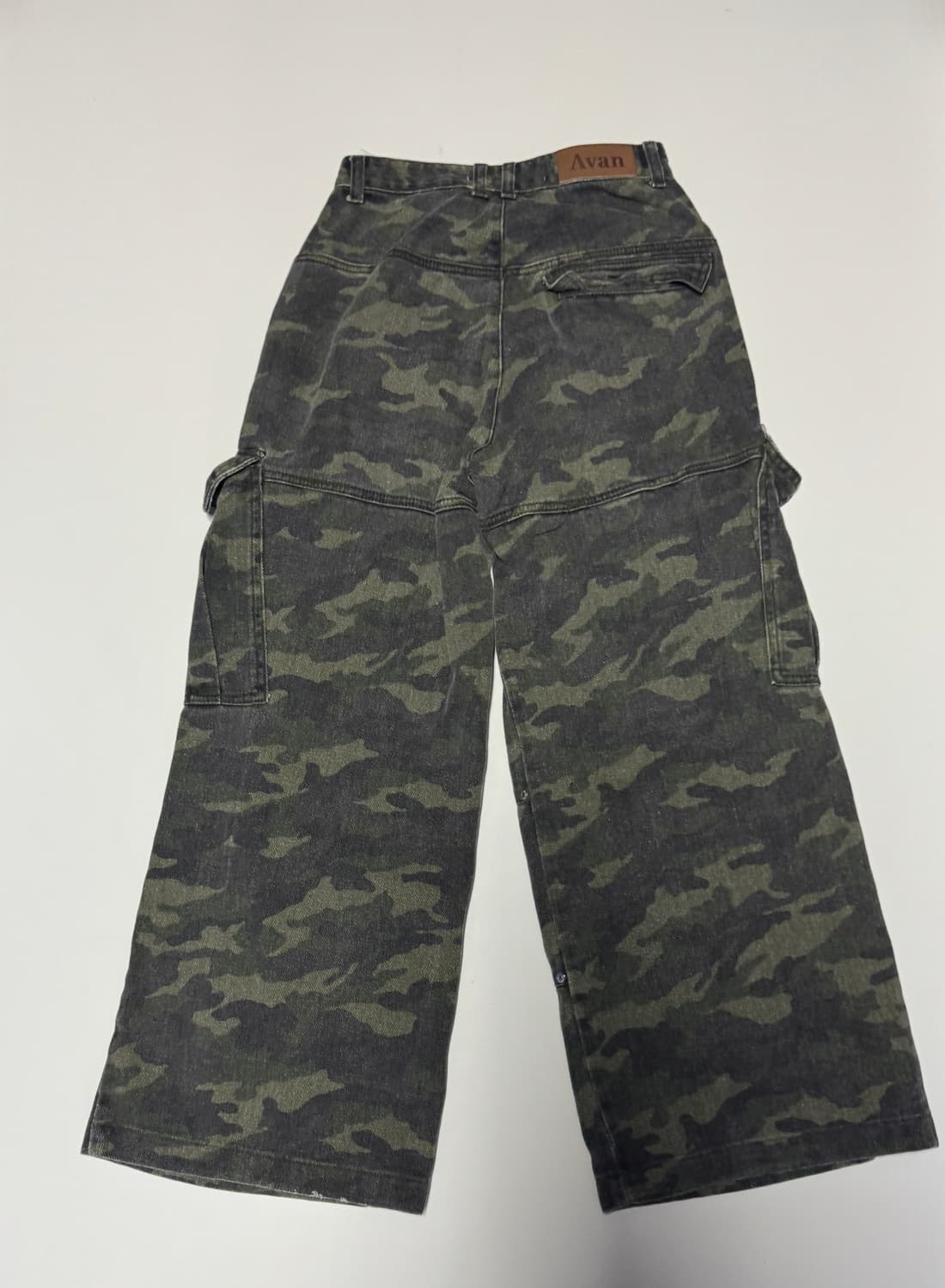 희귀!! 여성 어반드레스 코튼 카고 와이드 카모 데님 팬츠 xs 상품이미지3