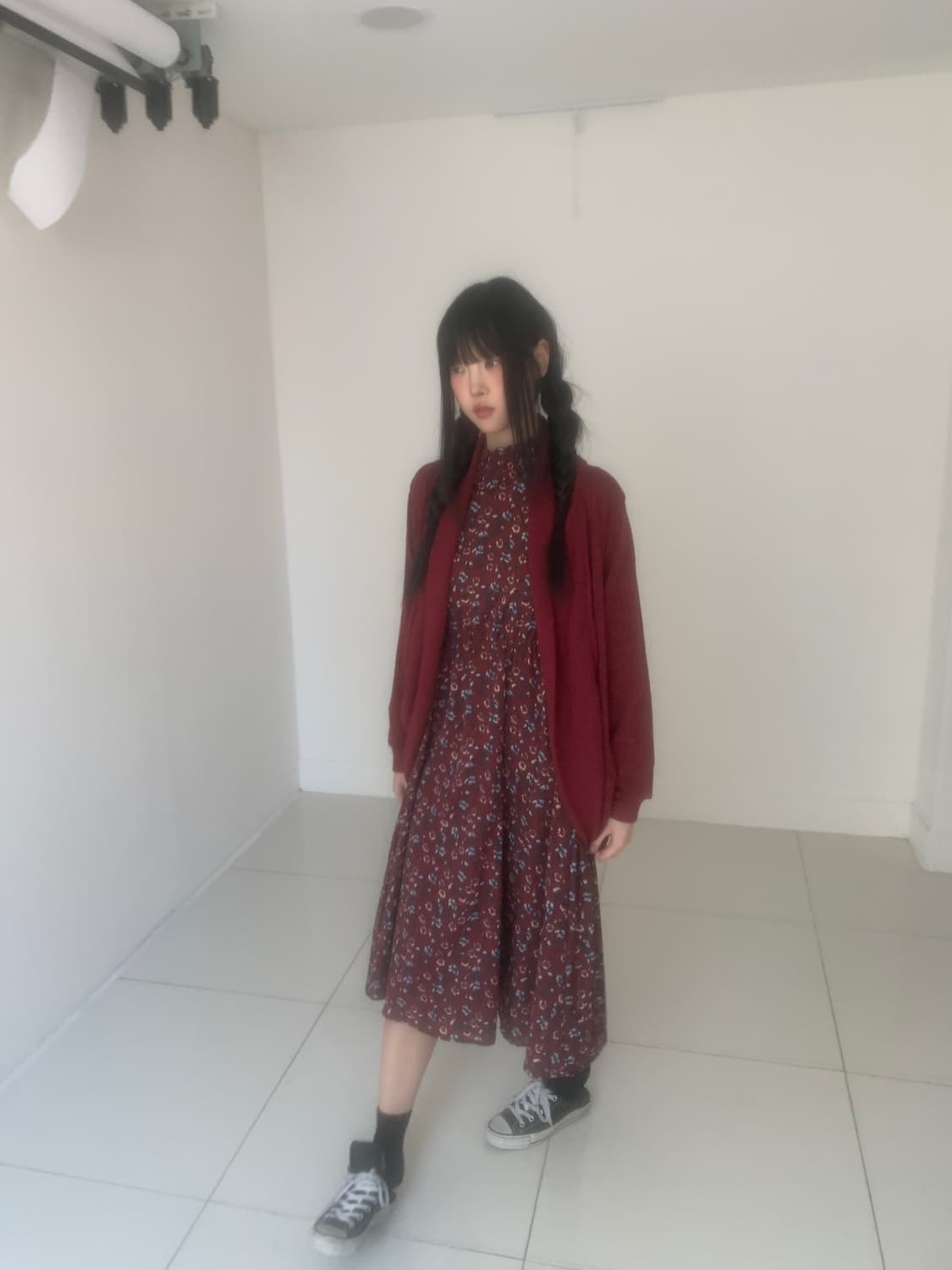 Robe loose cardigan(red) 상품이미지7