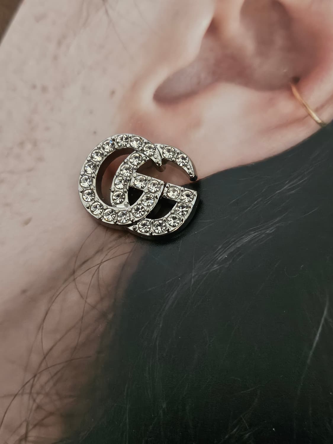 구찌 정품 빈티지 업사이클링 귀걸이 925실버 상품이미지2