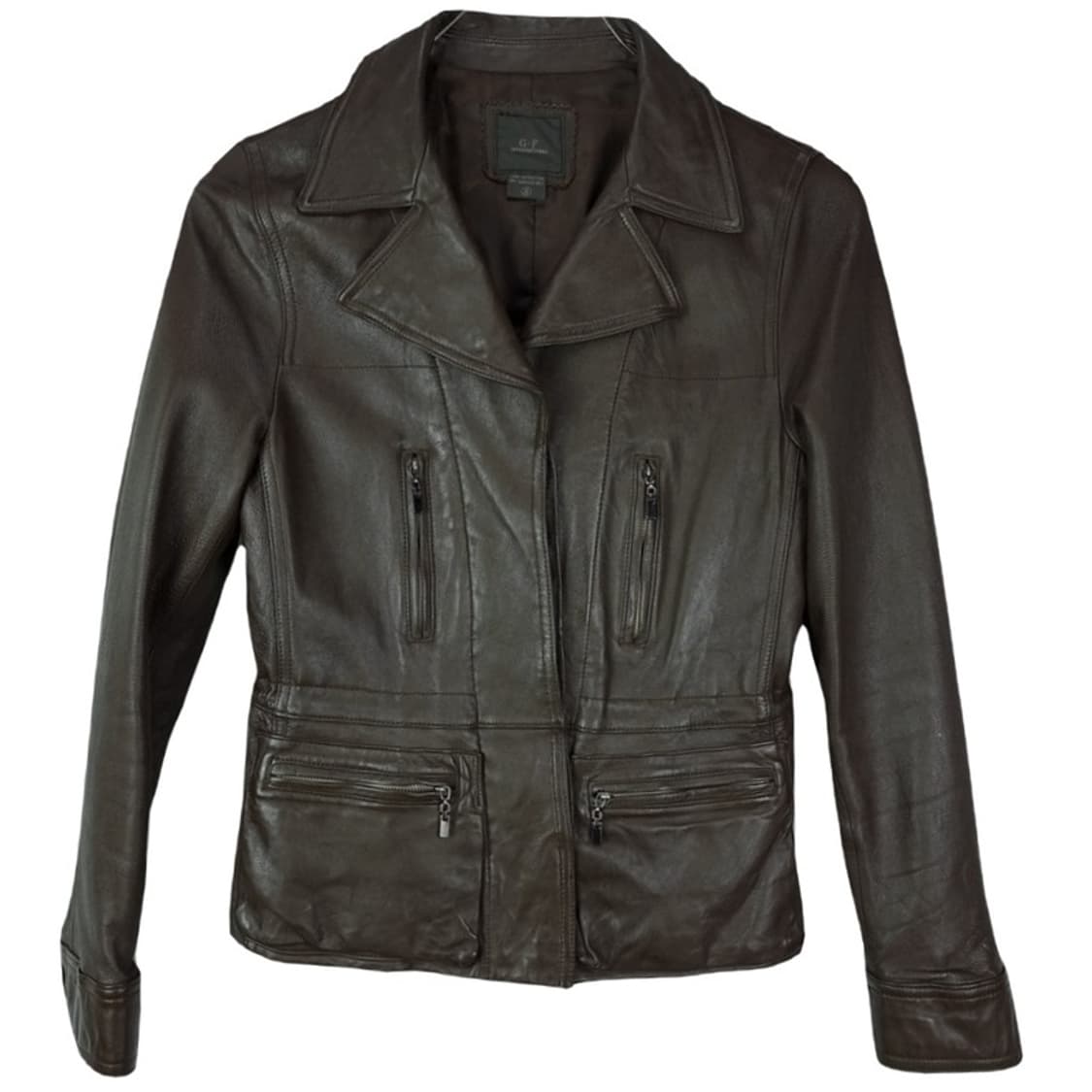 [일본빈티지] 리얼 램스킨 레더 빈티지 양가죽 자켓 브라운 M17480 상품이미지2