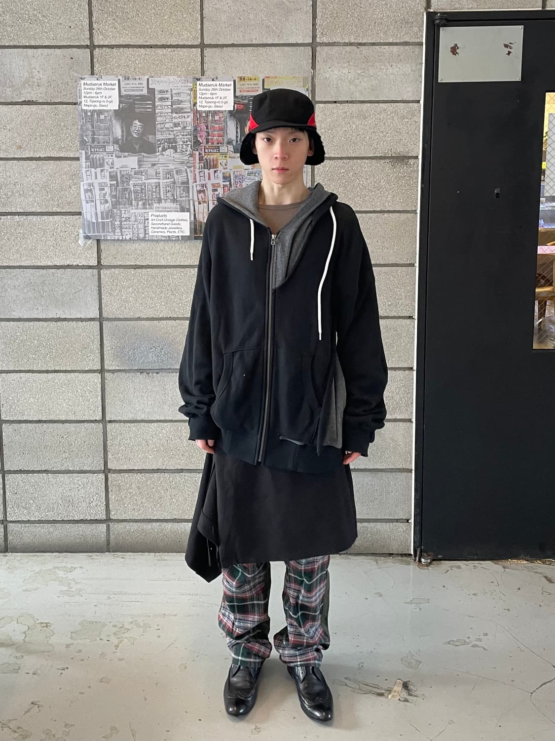 파세타즘 컷아웃 레이어드 후드집업 상품이미지2