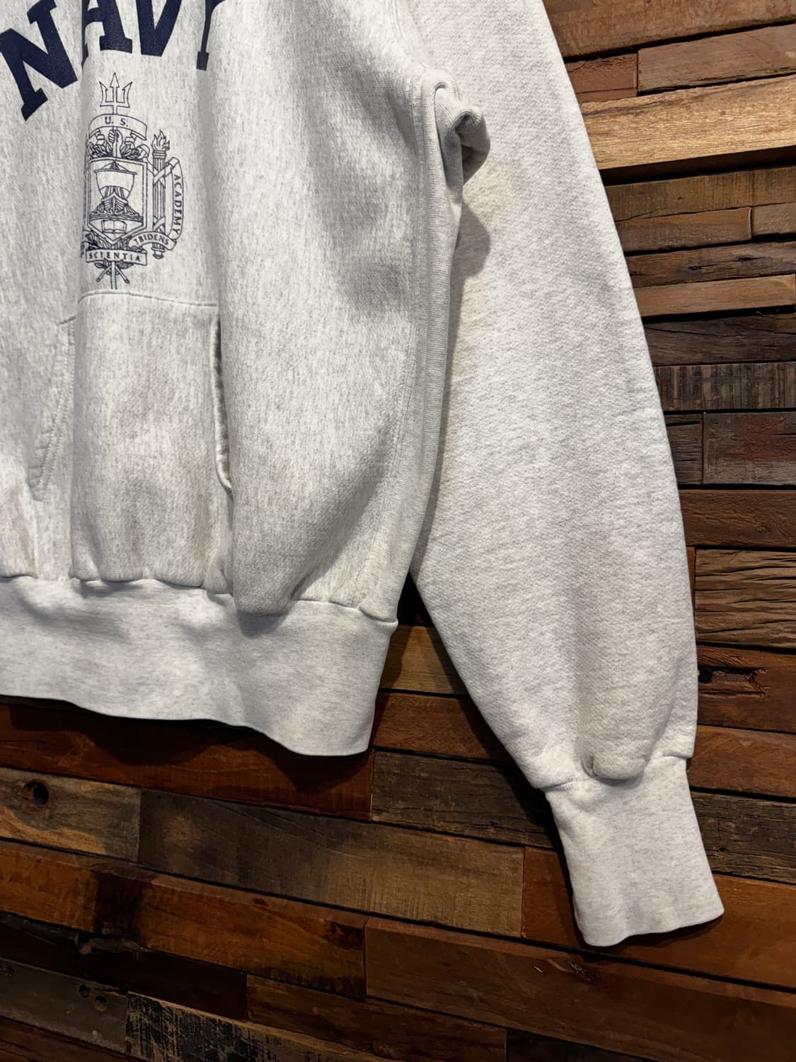 90s Naval Academy Reverse weave Hoodie 상품이미지5