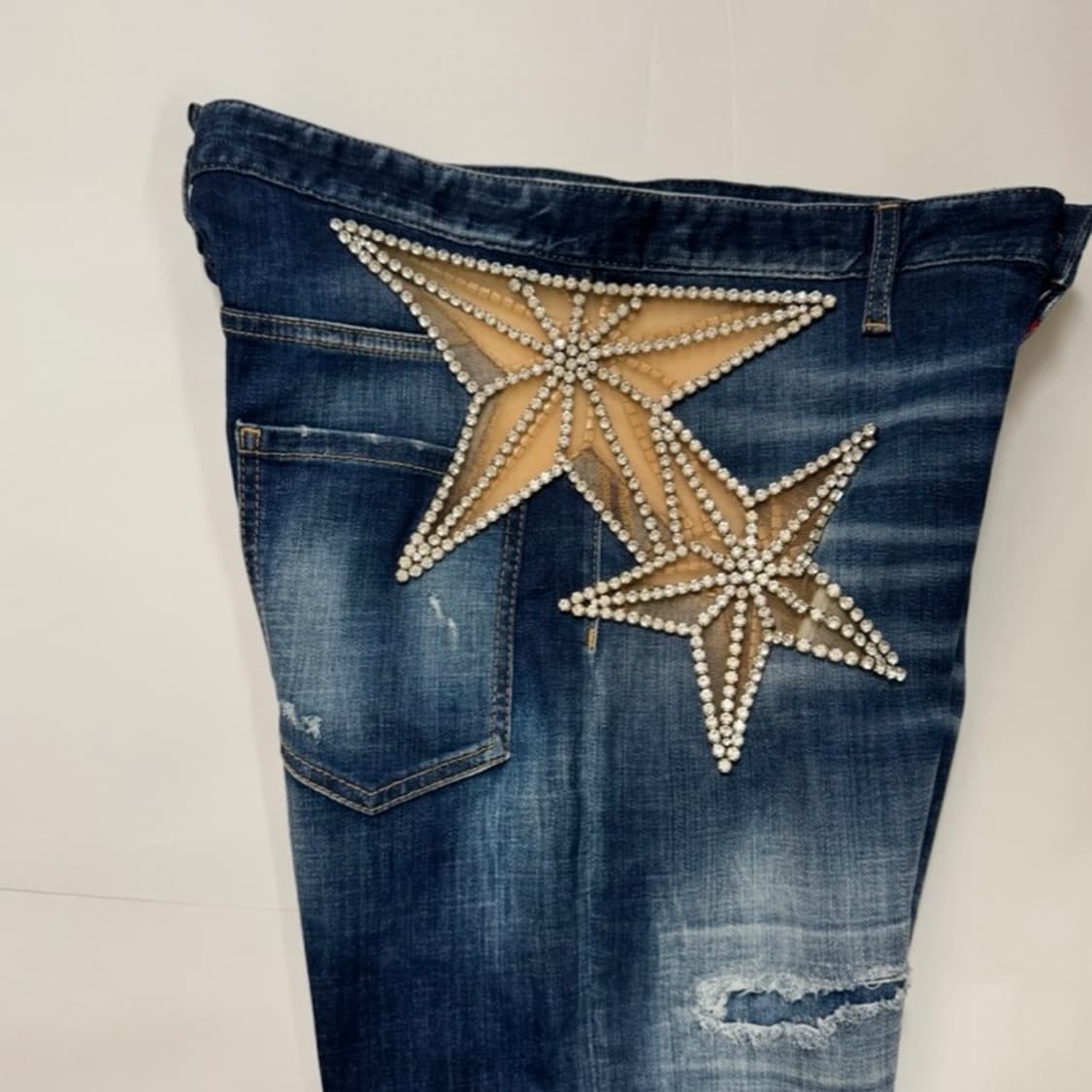 Dsquared2 라인스톤 스타 포인트 데님 진 상품이미지5