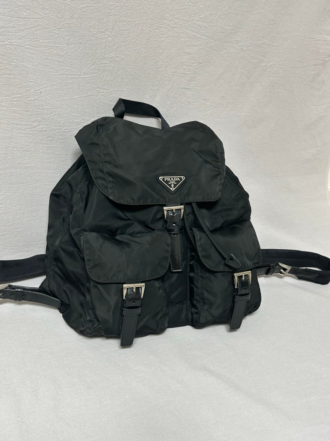 프라다 블랙 포코노 나일론 투포켓 백팩 미디움 상품이미지7