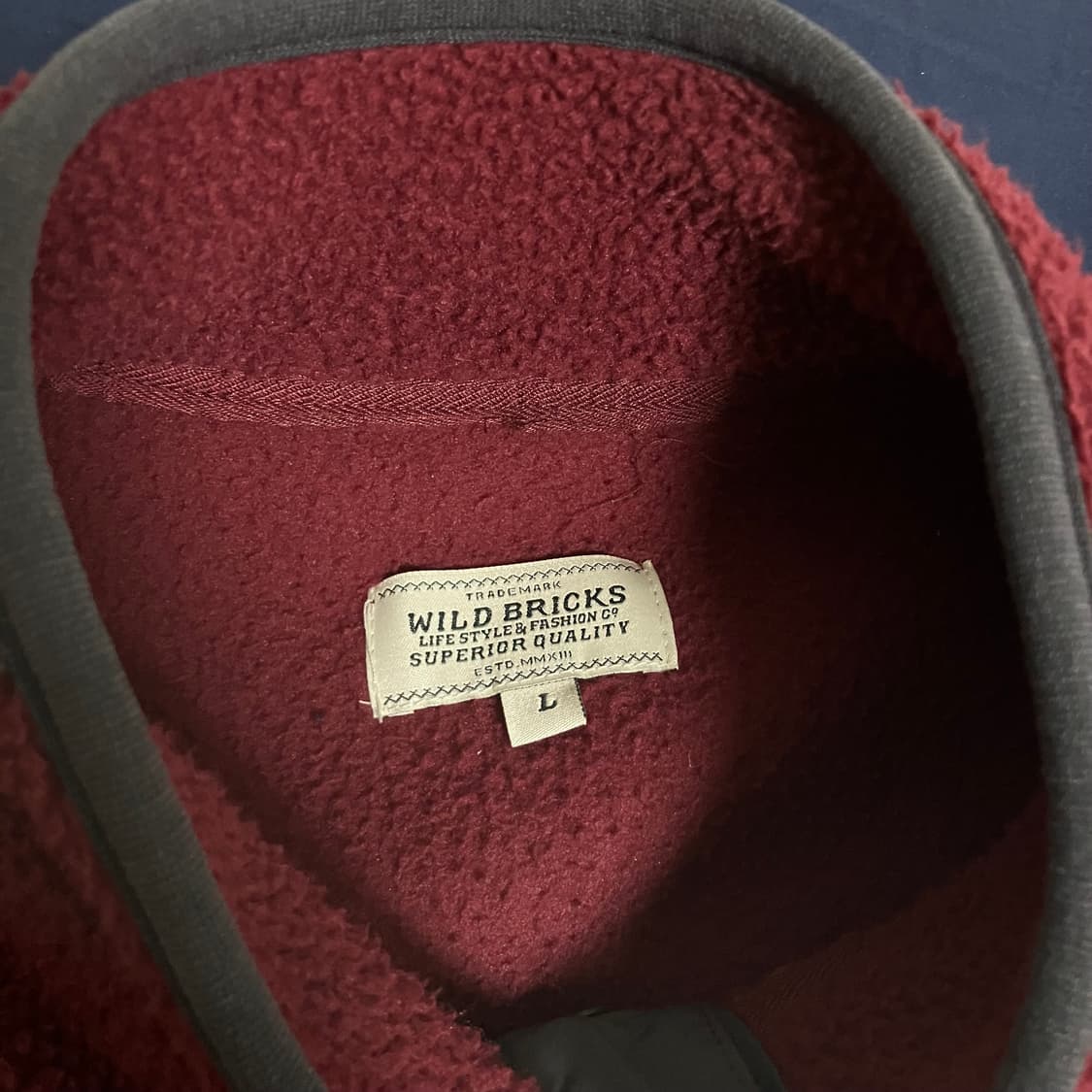 와일드브릭스 플리스 풀오버 와인 L 상품이미지3