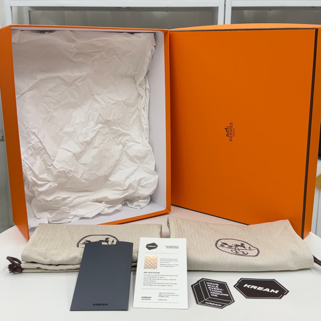 [41.5] 에르메스 카프스킨 바운싱 스니커즈 상품이미지10