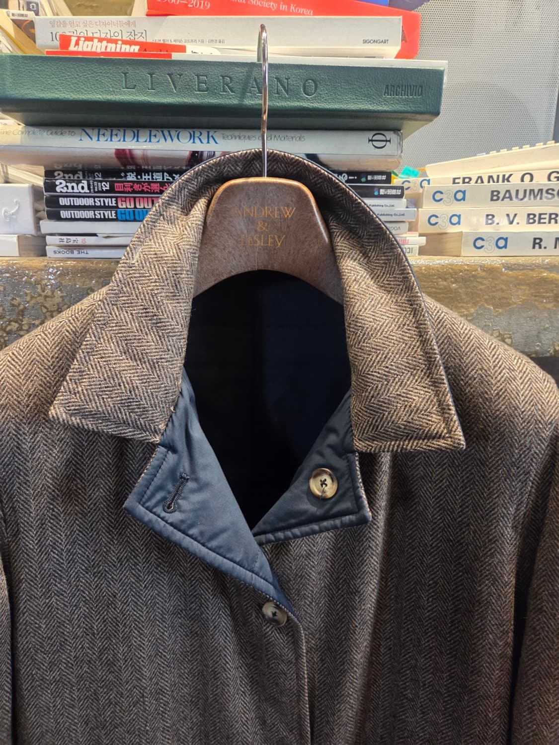 이탈리아 브랜드 브루이어 리버시블 코트 상품이미지7