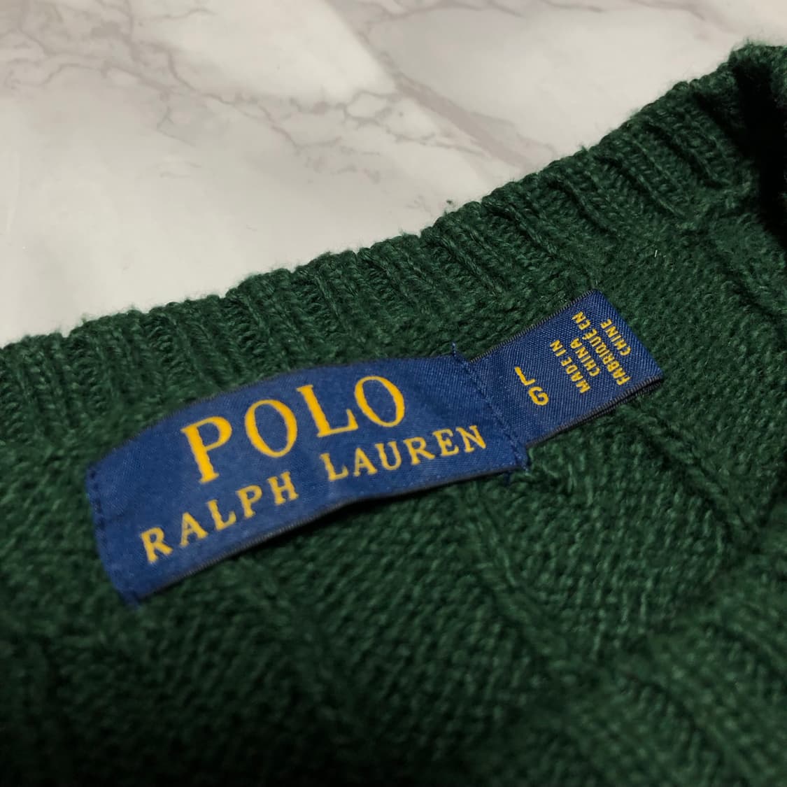 폴로 랄프로렌 니트 딥그린 꽈배기 상태최고 상품이미지4