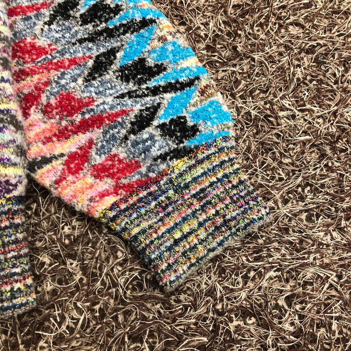 CAPERDONI 패턴 울 카라 니트 상품이미지3