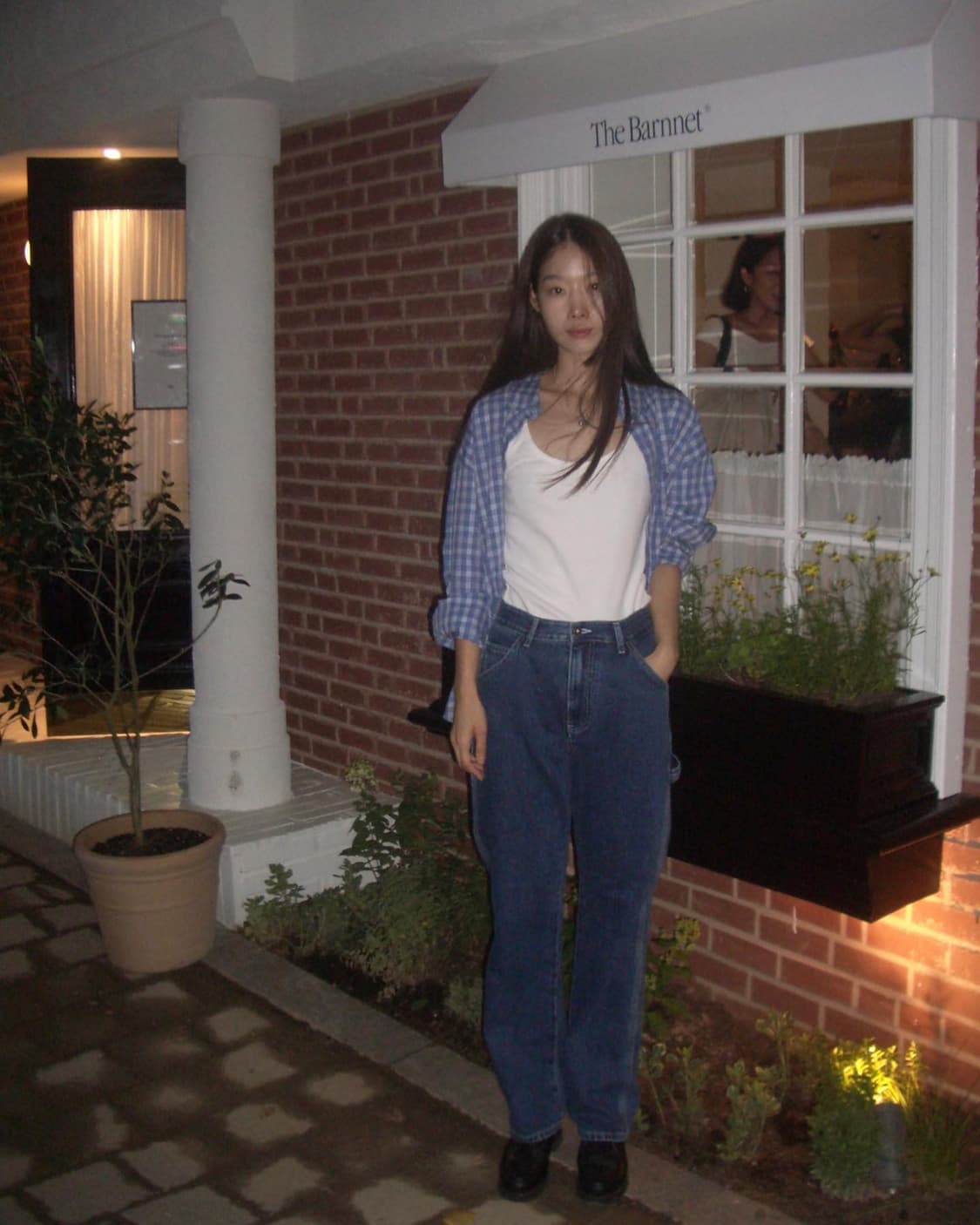 더바넷 아도르 체크 크롭 셔츠 ador check shirt 상품이미지3