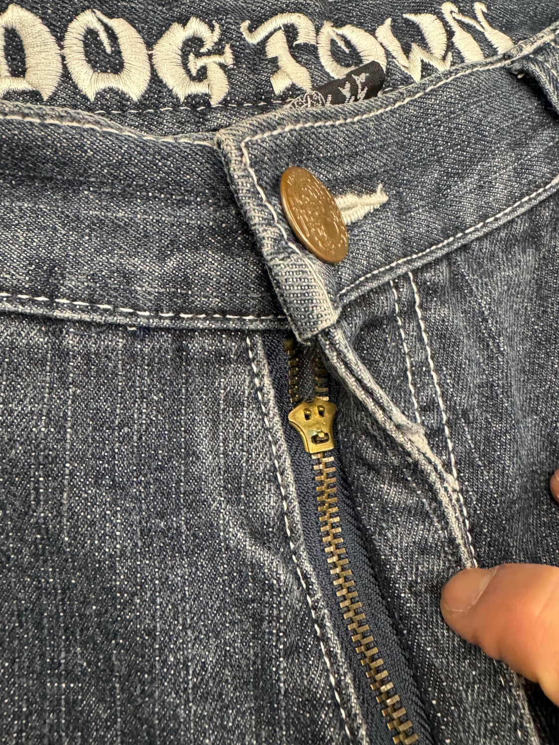 L)도그타운 빈티지 오리엔탈 자수 포인트 버뮤다 데님팬츠 상품이미지4