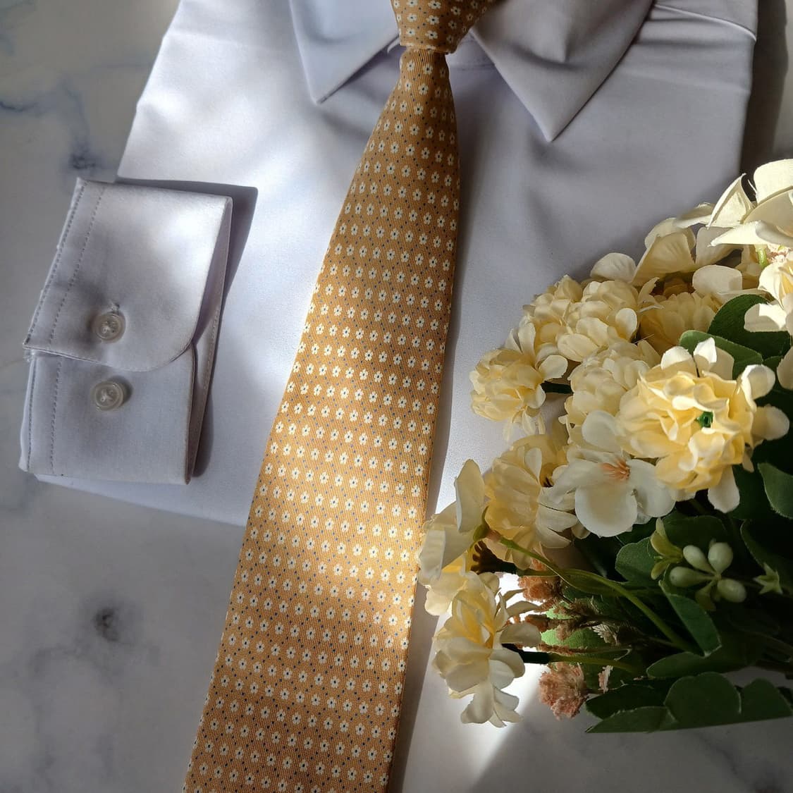 버버리 실크 브라운 플라워 도트 넥타이 9.6cm A등급 A19591
 상품이미지6