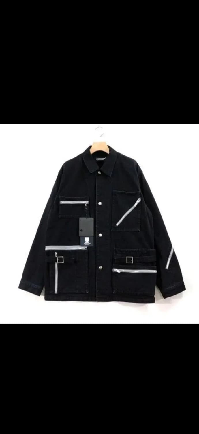 언더커버 멀티 지퍼 디테일 데님 자켓 블랙4 상품이미지6