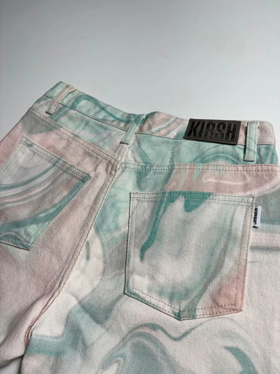 키르시 마블링 패턴 스트레이트 핏 데님 팬츠 R2260 상품이미지5