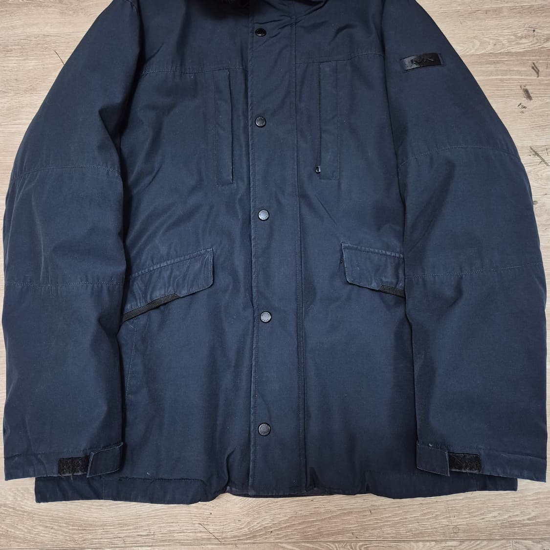 마이클코어스 MK 사이드패치 퍼후드 포켓 야상패딩 점퍼 L(100) 상품이미지3