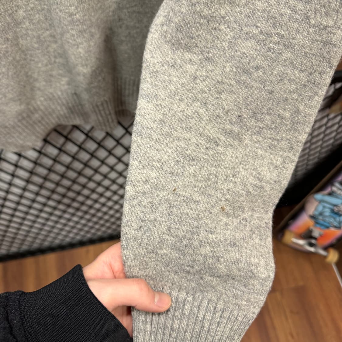 00s 에비수 라운드넥 니트 전면 자수 로고 포인트 그레이 상품이미지9