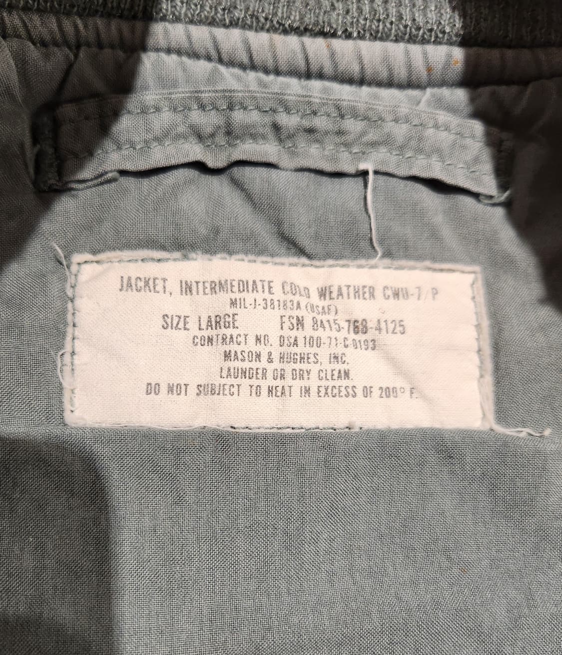 오리지널 미공군 CWU 7p 자켓 라지 상품이미지5