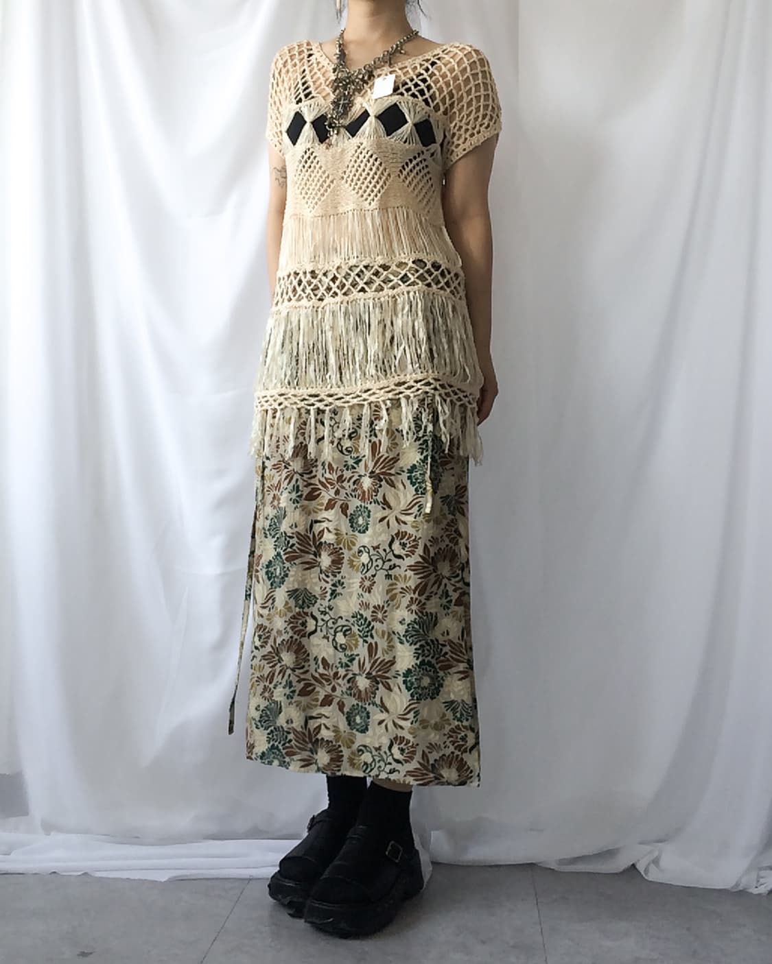 Fringe net top 상품이미지5