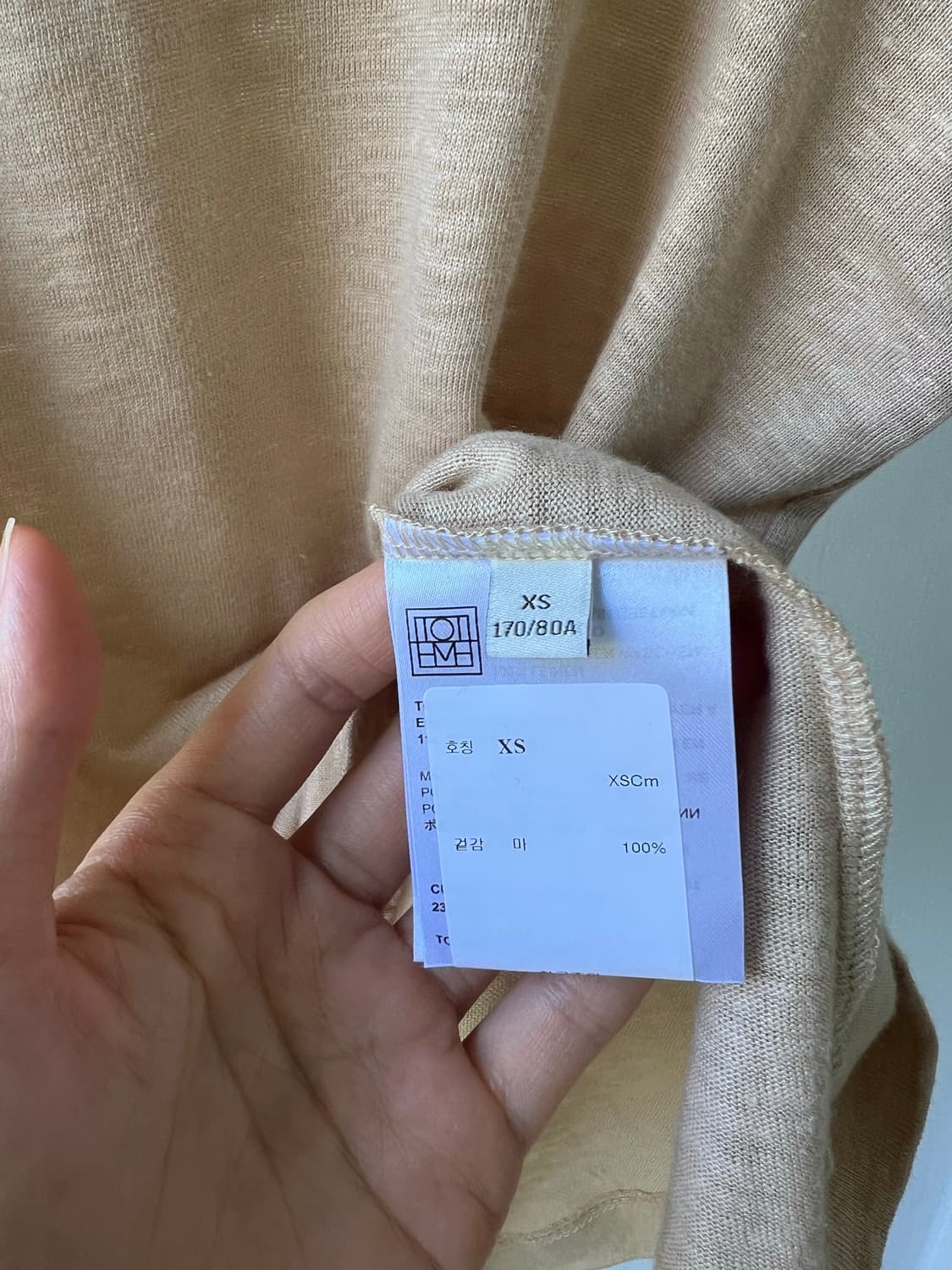 (새상품) 토템 로고 린넨100 오버핏 반팔 티셔츠 상품이미지5