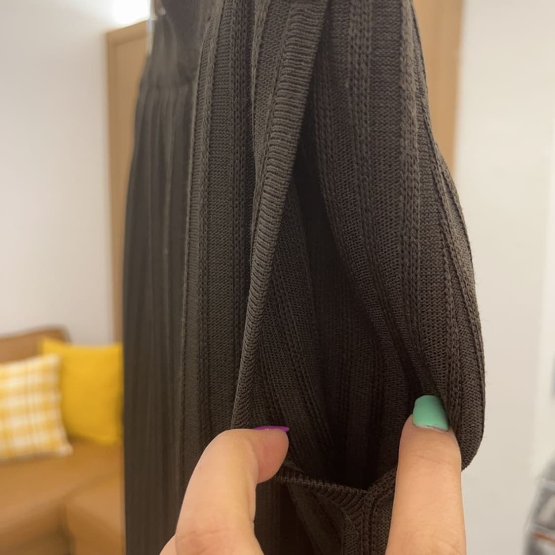 빈티지 모리걸 모던룩 플리츠라인 롱스커트 28인치 C07103 상품이미지5