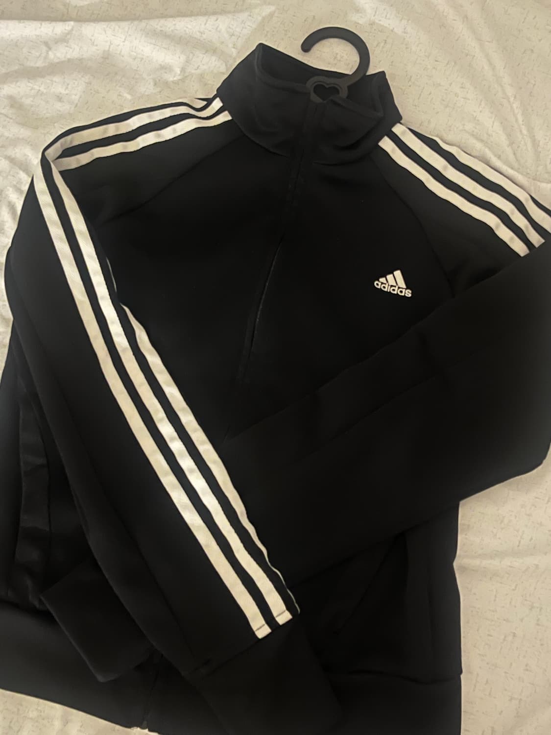 아디다스 삼선 트레이닝 집업 블랙 상품이미지1