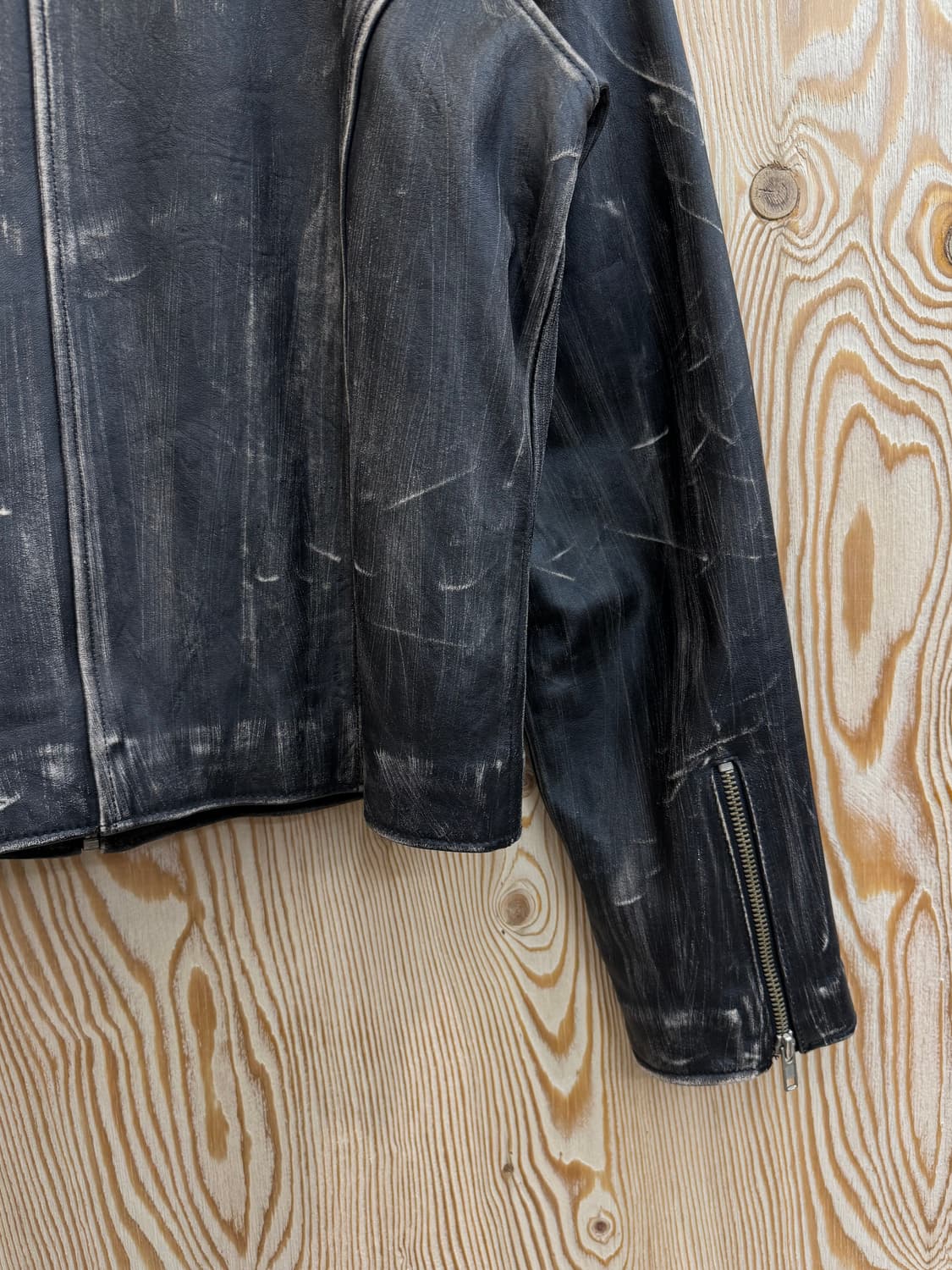 본더치 빈티지워싱 레더자켓 상품이미지5