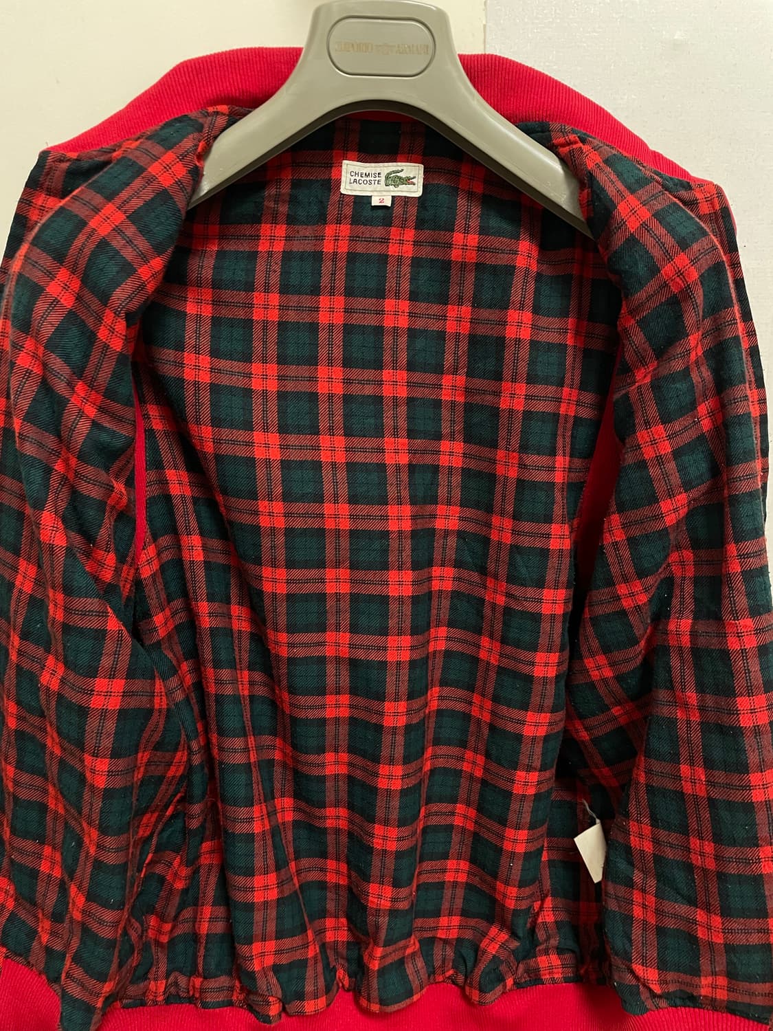 일본판 라코스테 레드 블루종 점퍼 자켓 상품이미지3