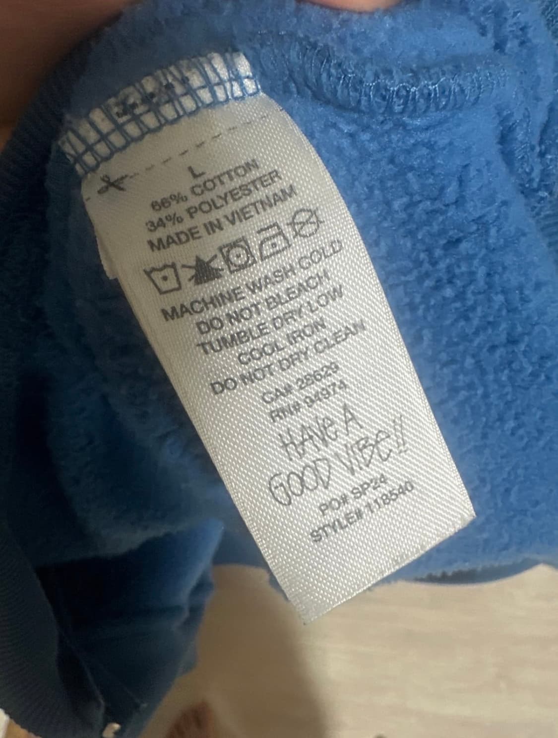 스투시 스포츠 후드집업 L 워시드 블루 상품이미지8