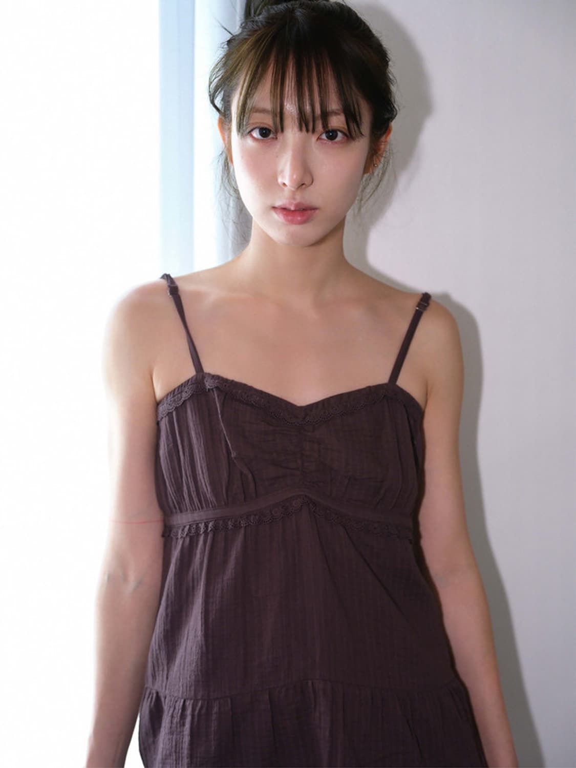 하스타 Hasta Boho Shirring Mini Dress Brown 상품이미지2