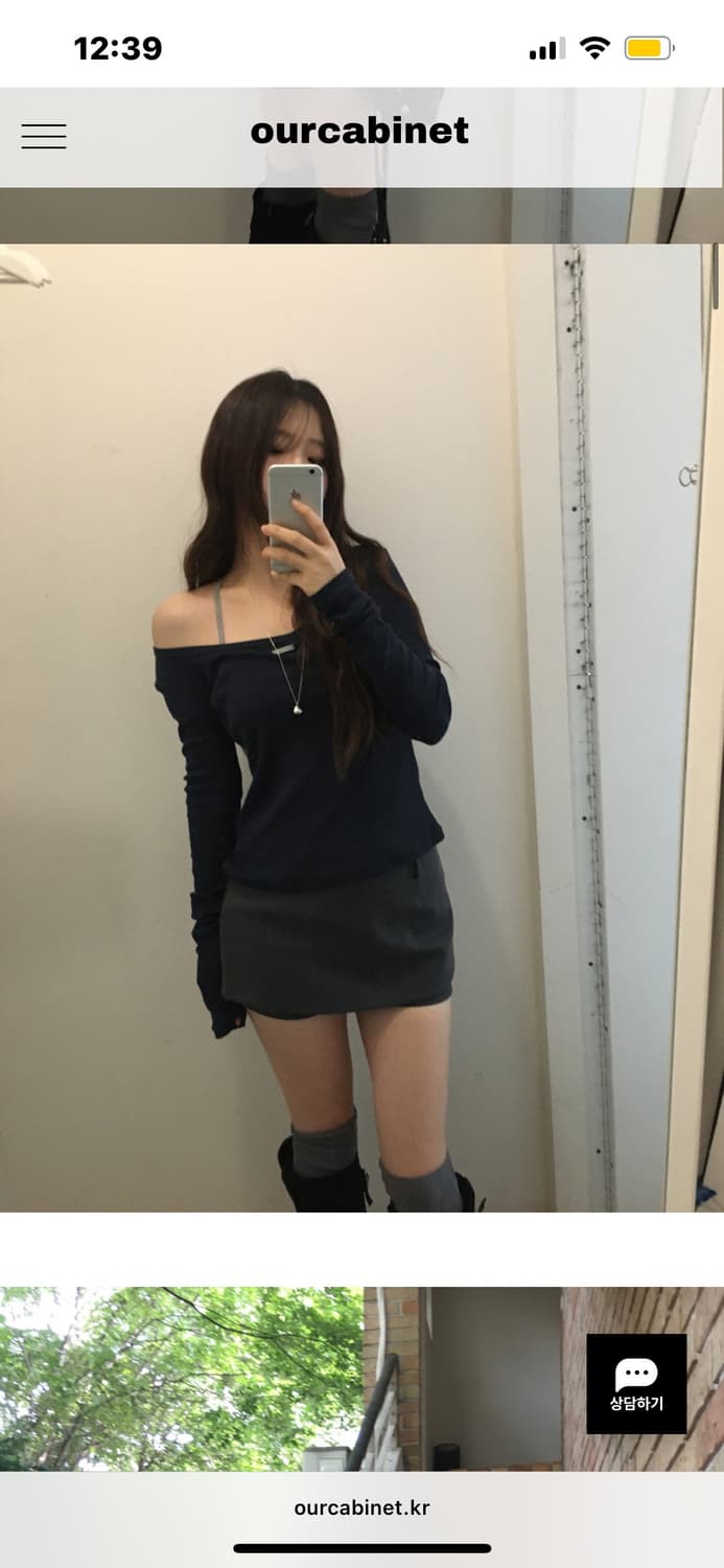 아워캐비넷 trun 2way tee 롱슬리브 네이비 상품이미지3