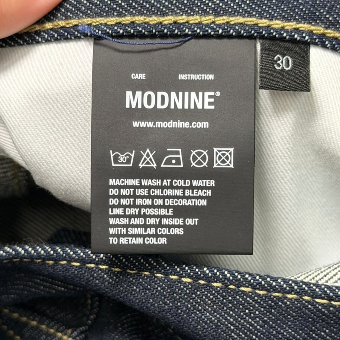 새상품 모드나인 One Day-Mod1 생지 데님 팬츠 30 상품이미지4