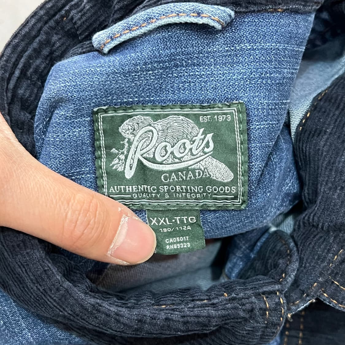  루츠 코듀로이 배색 데님셔츠 y16135 상품이미지8